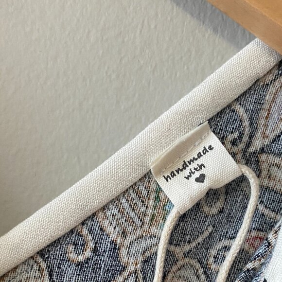 Handmade Children's 100% Cotton Multicolour Pattern Off White Polka Dot Dress - Picture 3 of 14